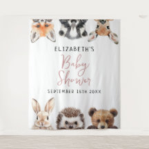 Aquarell Woodland Animals Baby Dusche Foto Prop