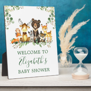 Aquarell Woodland Animals Kinderdusche 8x10 Fotoplatte