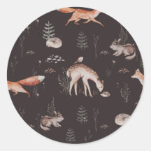 Aquarell Woodland Animals Kinderdusche