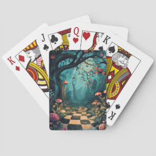 Aquarell-Wunderland-Weg Spielkarten