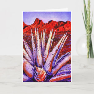 Aquarell-Wüsten-Notizkarte Karte