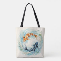 Aquarell Yin Yang Koi Fisch