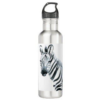 Aquarell Zebra Edelstahlflasche