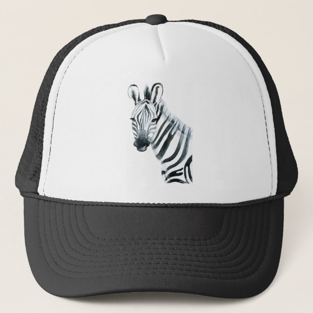 Aquarell Zebra Truckerkappe (Vorderseite)