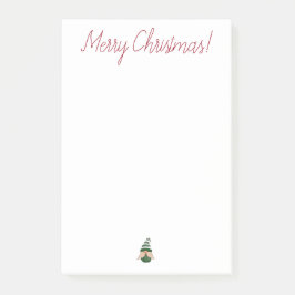 Aquarell zeichnend Weihnachtsgnom Post-it Klebezettel