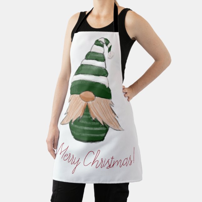 Aquarell zeichnend Weihnachtsgnom Schürze (InSitu)