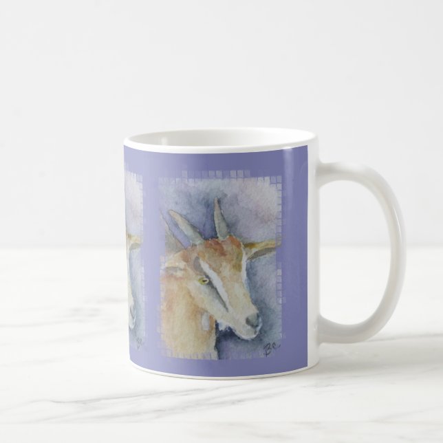 Aquarell-Ziege/Kind Kaffeetasse (Rechts)
