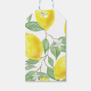 Aquarell-Zitrone Geschenkanhänger