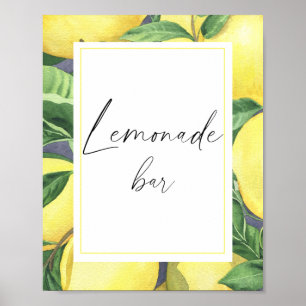 Aquarell-Zitrone-Zitrus-Modern - Limonadenbar Poster