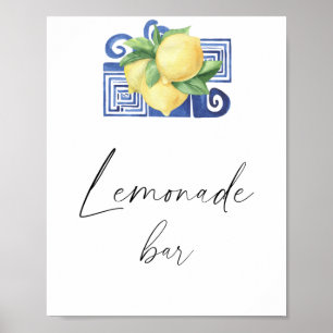 Aquarell-Zitrone-Zitrus-Modern - Limonadenbar Poster