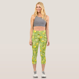 Aquarell Zitronen 22 Capri Leggings