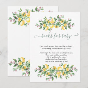 Aquarell-Zitronen Botanische Blumen Begleitkarte