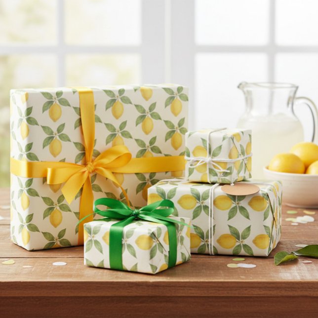 Aquarell-Zitronen-Geschenkpapier Geschenkpapier (Von Creator hochgeladen)