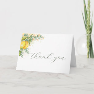 Aquarell-Zitronen-Hochzeit-Dankeschön-Karte Dankeskarte