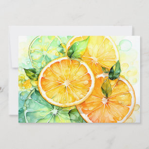 Aquarell-Zitronen-Orange-Lime-Botanik-Küche Ankündigung