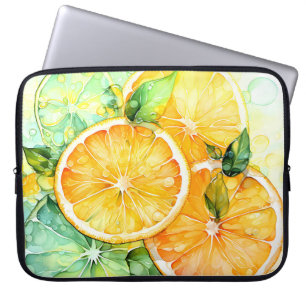 Aquarell-Zitronen-Orange-Lime-Botanikküche Laptopschutzhülle