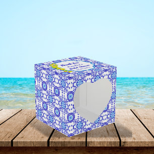 Aquarell-Zitronen Positano Amalfi Fliesen Hochzeit Geschenkschachtel