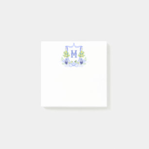 Aquarell-Zitronenbaum-Monogrammwappen Post-it Klebezettel