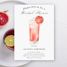 Aquarell-Zitrus-Cocktail-Brautjungfernparty
