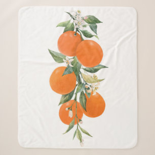 Aquarell-Zitrusfrüchte Orange Zitrone Sherpadecke