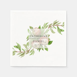 Aquarelläpfel Hochzeitslippe Serviette