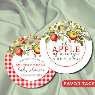 Aquarellappel unserer Eye Fall Baby Dusche Geschenkanhänger