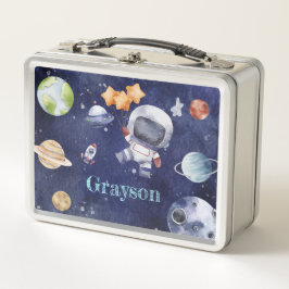 Aquarellatronin Galaxy Planet Kinder Metall Brotdose
