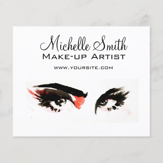 Aquarellaugen mit Lasche-Erweiterung Make-up Flyer (Vorne)