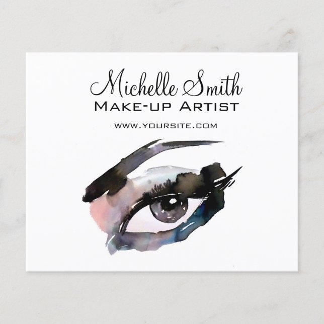 Aquarellaugen mit Lasche-Erweiterung Make-up Flyer (Vorne)