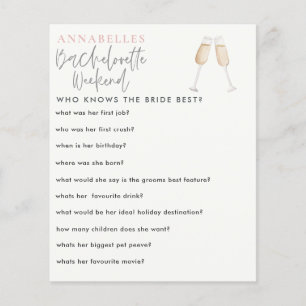 Aquarellbachelorette, die das Brautspiel kennen