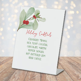 Aquarellbad Grün Holiday Bar Pedestal Zeichen Sockelschild