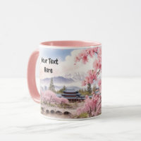 Aquarellbahn Sakura Kirchenbronnen und Aussicht au