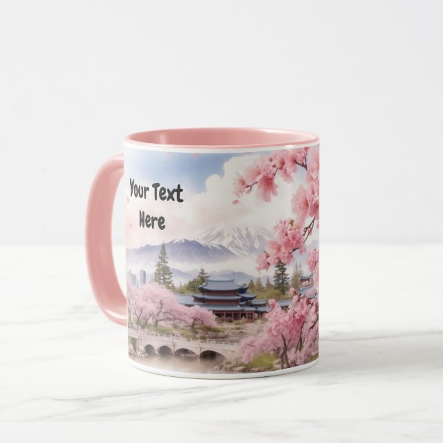 Aquarellbahn Sakura Kirchenbronnen und Aussicht au Tasse (Vorderseite Links)