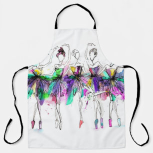 Aquarellballerinas: Illustration des hellen Tanzes Schürze