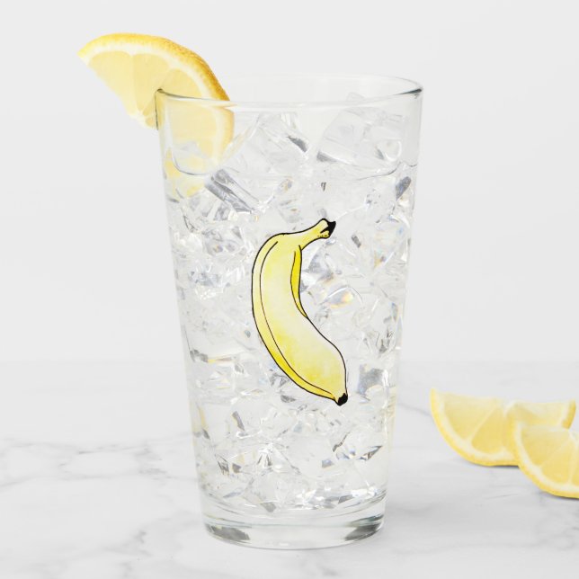 Aquarellbanane Glas (Vorderseite Ice)