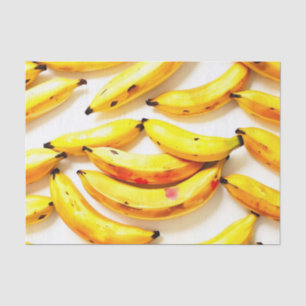 Aquarellbananen mit weißem Untergrund Seidenpapier