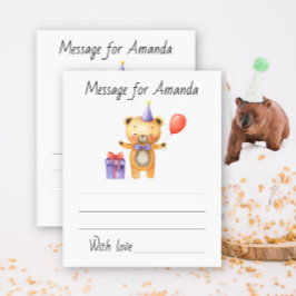 Aquarellbär Geburtstagszeitkapsel