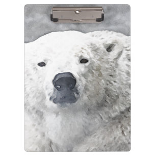 Aquarellbär Klemmbrett