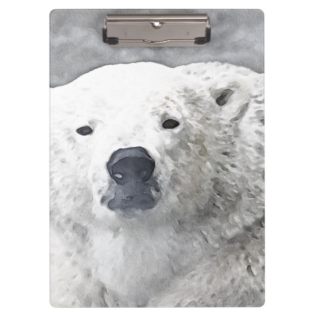 Aquarellbär Klemmbrett (Vorderseite)