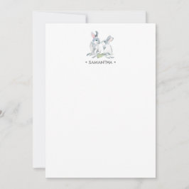 Aquarellbär Personalisiertes Geschirr Mitteilungskarte