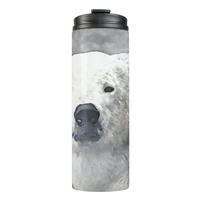 Aquarellbär Thermosbecher (Vorderseite)