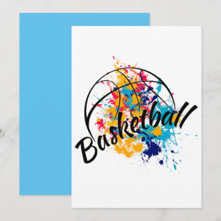 Aquarellbasketball Einladung