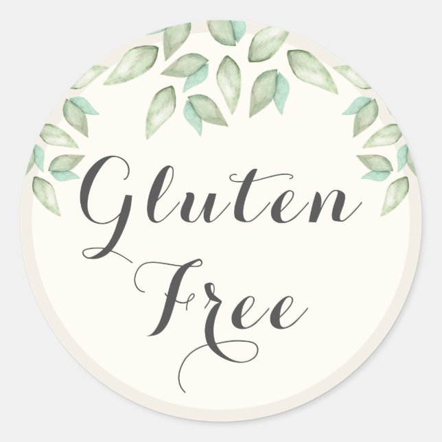 Aquarellbauernhof Glutenfrei Runder Aufkleber (Vorderseite)