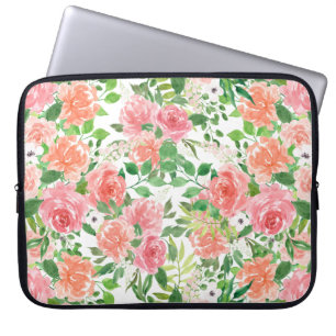 Aquarellbauernhof Rose Laptopschutzhülle