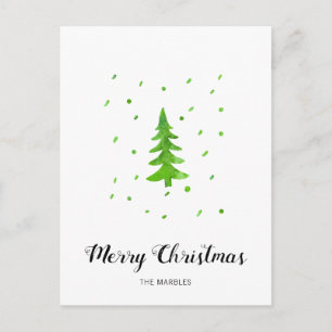Aquarellbaum Feiertagspostkarte
