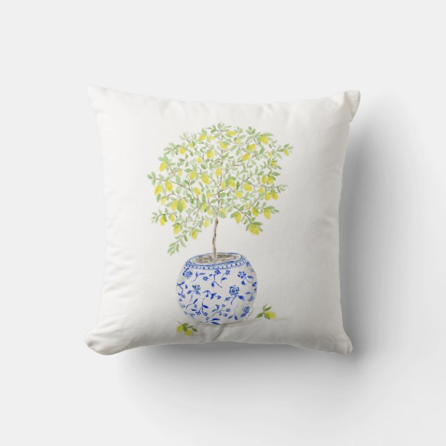 Aquarellbaum Kissen (Vorderseite)