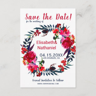 Aquarellbäumchen der Roten Marine rettete Datum de Save The Date