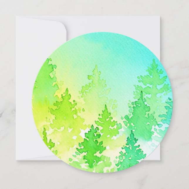 Aquarellbäume (Vorderseite)