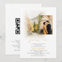 Aquarellbäume Foto QR schließt sich uns Abend Hoch