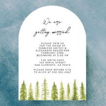 Aquarellbäume zum Hochzeitsempfang
